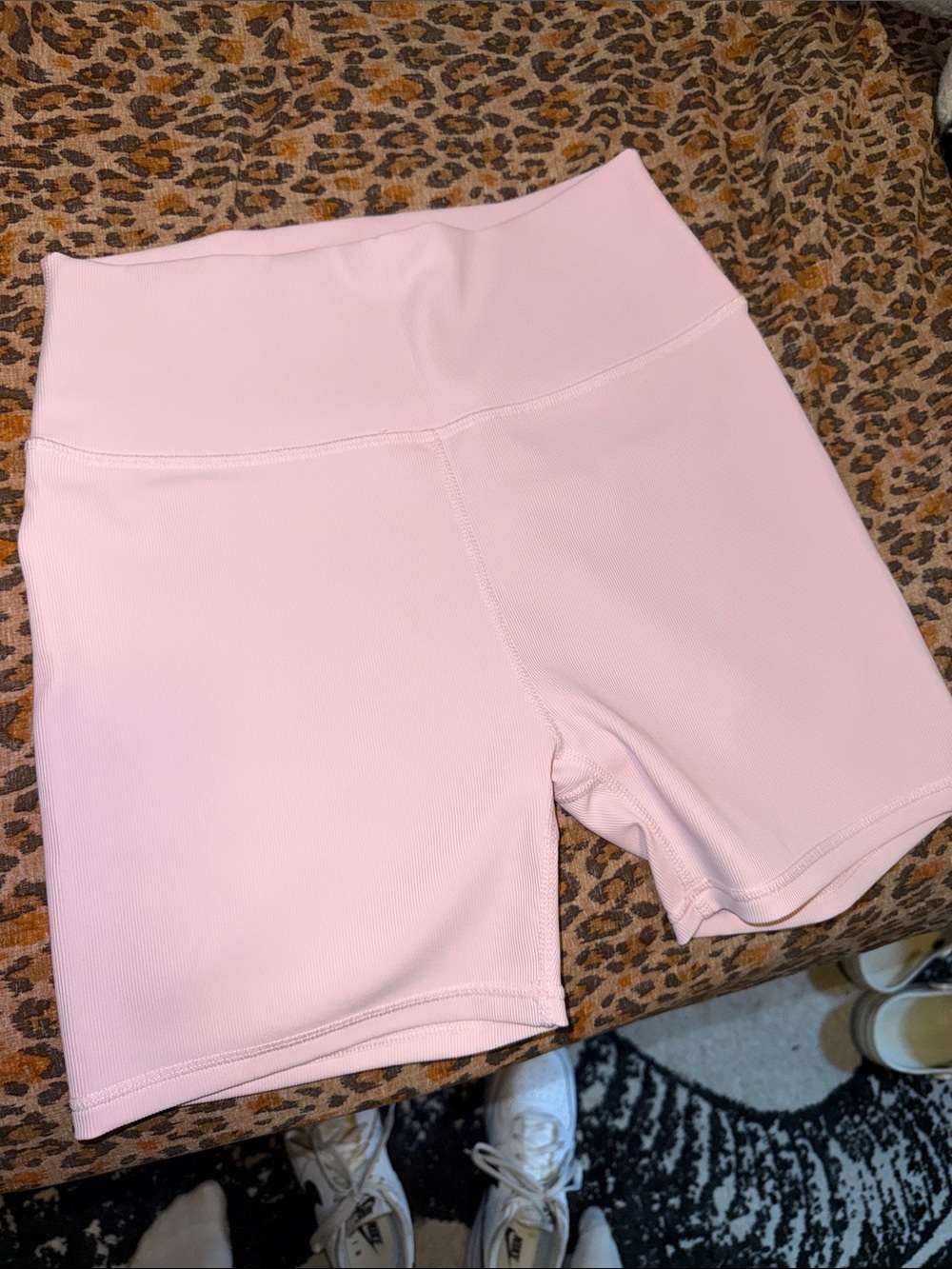 High-Rise Pastel Pink Bike Shorts